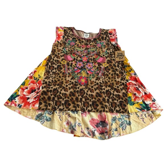 NWT Ivy Jane Floral Animal Print Flowy Rayon top size S - Picture 5 of 10